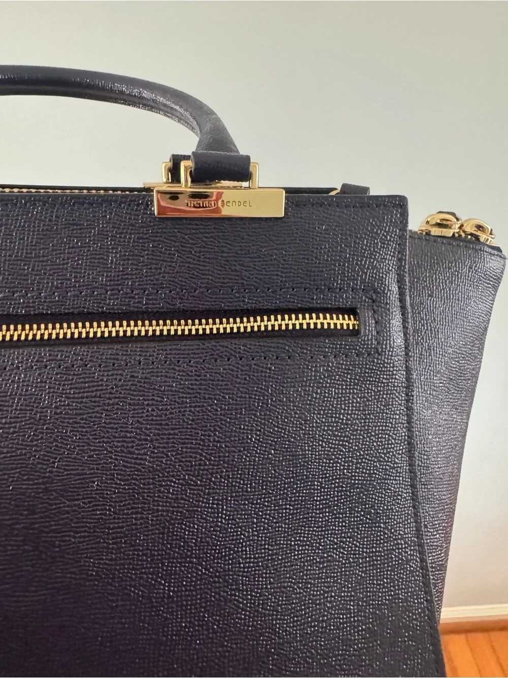 Henri Bendel Top-Handle Satchel with Gold Hardware